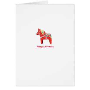 Carte d'anniversaire Dala Horse