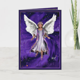 Carte d'anniversaire d'âme violette