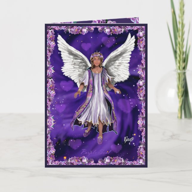 Carte d'anniversaire d'âme violette (Devant)