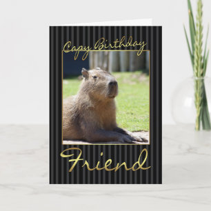 Carte d'anniversaire d'ami avec le Capybara
