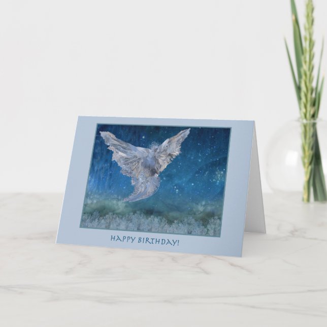 Carte d'anniversaire d'ange (avec écritures) (Devant)