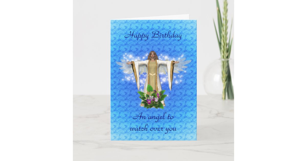 Carte D Anniversaire D Ange Gardien Zazzle Ca