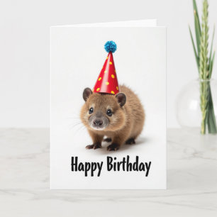 Carte d'anniversaire d'animal de Red Hat