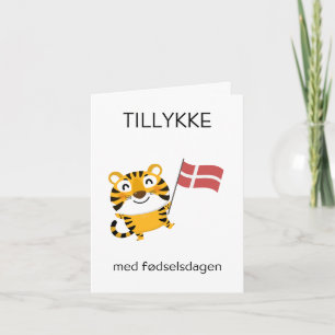 Carte d'anniversaire danoise - Tillykke med fødsel
