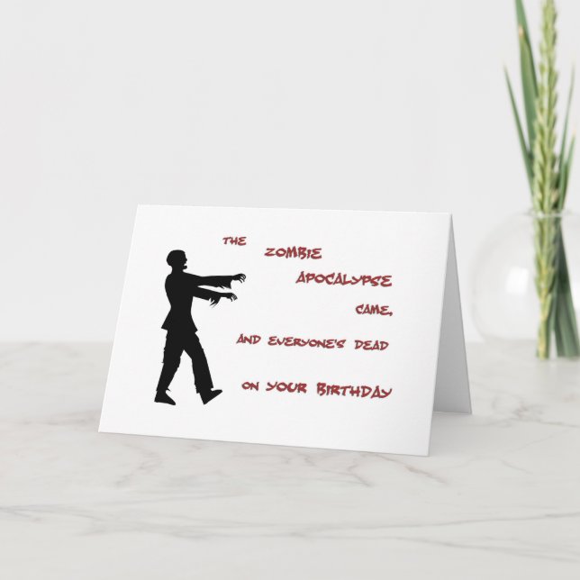 Carte d'anniversaire d'apocalypse de zombi (Devant)