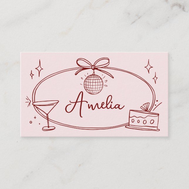 Carte d'anniversaire d'arc disco personnalisée ros (Devant)