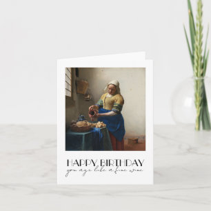 Carte d'anniversaire d'art, La Laitière de Vermeer