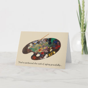 Carte d'anniversaire d'artiste et de peintre créat
