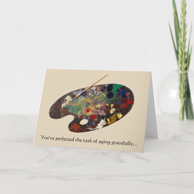 Carte d'anniversaire d'artiste et de peintre créat (Devant)