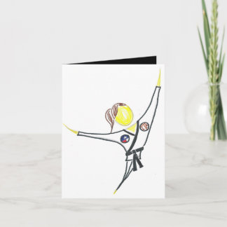 Carte d'anniversaire d'arts martiaux