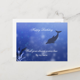 Carte d'anniversaire dauphin