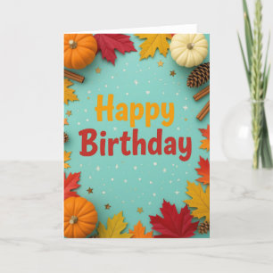 Carte d'anniversaire d'automne, Anniversaire d'aut