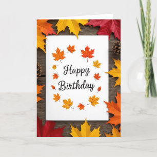 Carte d'anniversaire d'automne, Anniversaire d'aut