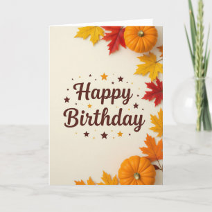Carte d'anniversaire d'automne, Anniversaire d'aut