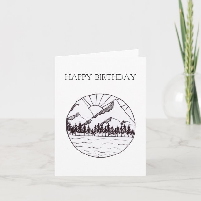 Carte d'anniversaire d'aventure (Devant)