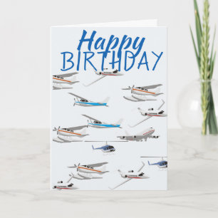 Carte d'anniversaire d'avions
