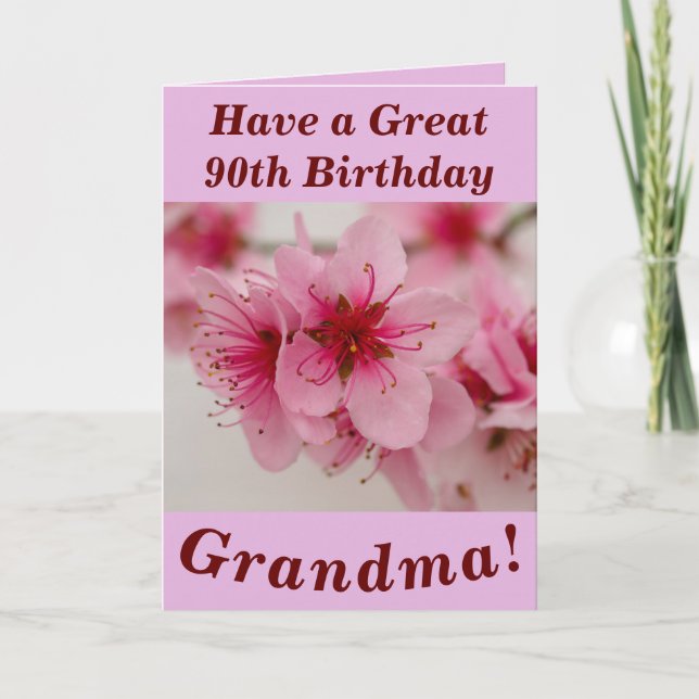 Carte d'anniversaire de 90e anniversaire brillante (Devant)