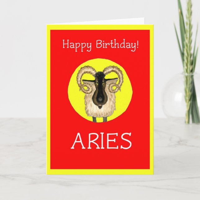 Carte d'anniversaire de Aries (Devant)
