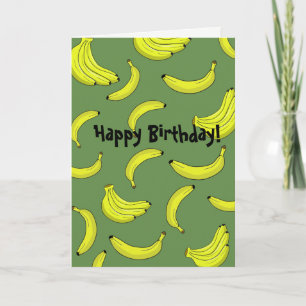 Carte d'anniversaire de bananes