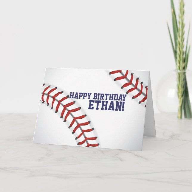 Carte d'anniversaire de baseball (Devant)