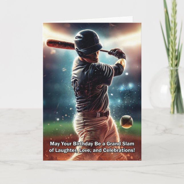 Carte d'anniversaire de baseball (Devant)
