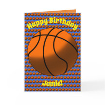 Carte d'anniversaire de basket-ball
