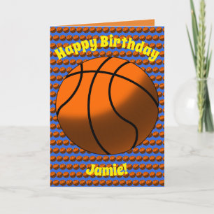 Carte d'anniversaire de basket-ball