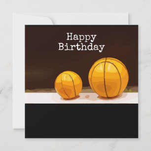 Carte d'anniversaire de basket-ball