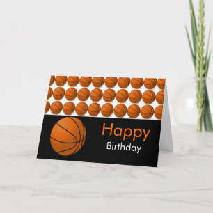 Carte d'anniversaire de basket-ball