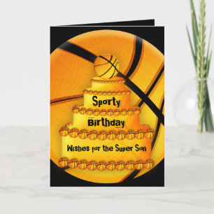 Carte d'anniversaire de basket-ball