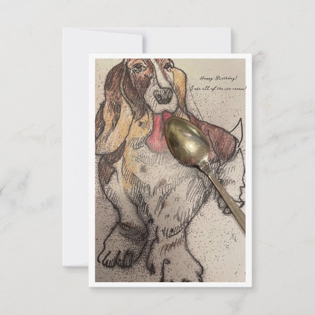 Carte d'anniversaire de Bassie (Devant)