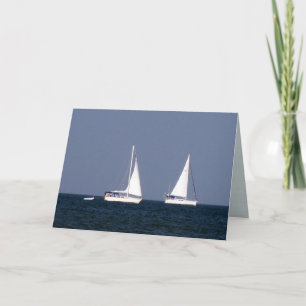 Carte d'anniversaire de bateau à voile