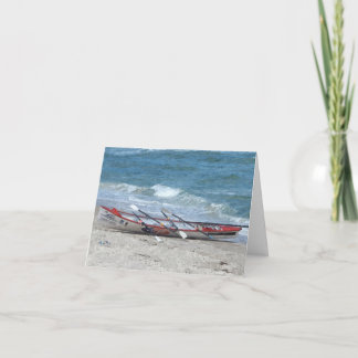 Carte d'anniversaire de bateau d'aviron
