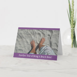 Carte d'anniversaire de Beach Bum