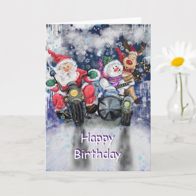 Carte d'anniversaire de bébé heureux amis de Noël (Petite plante)