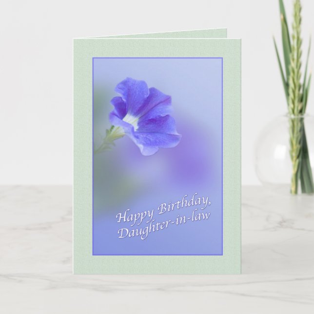 Carte d'anniversaire de belle-fille avec Petunia (Devant)