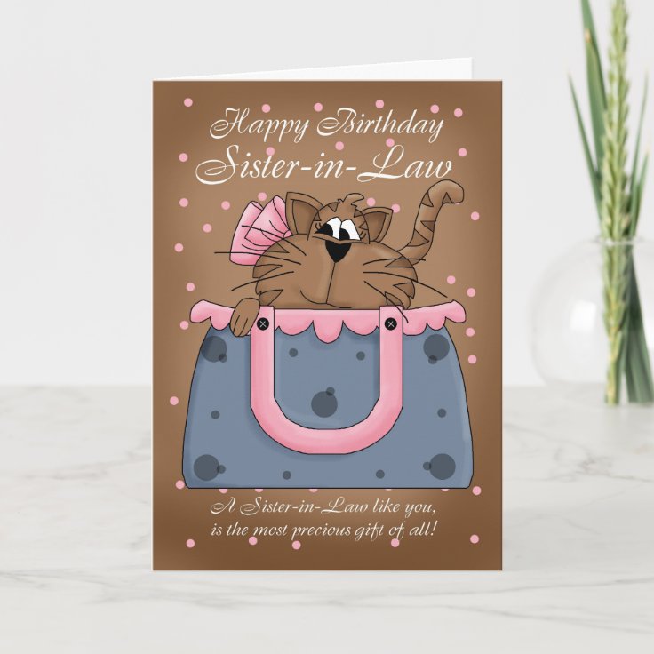 Carte D Anniversaire De Belle Soeur Jolie Pochet Zazzle Ca