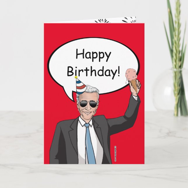 Carte d'anniversaire de BIDEN (Devant)