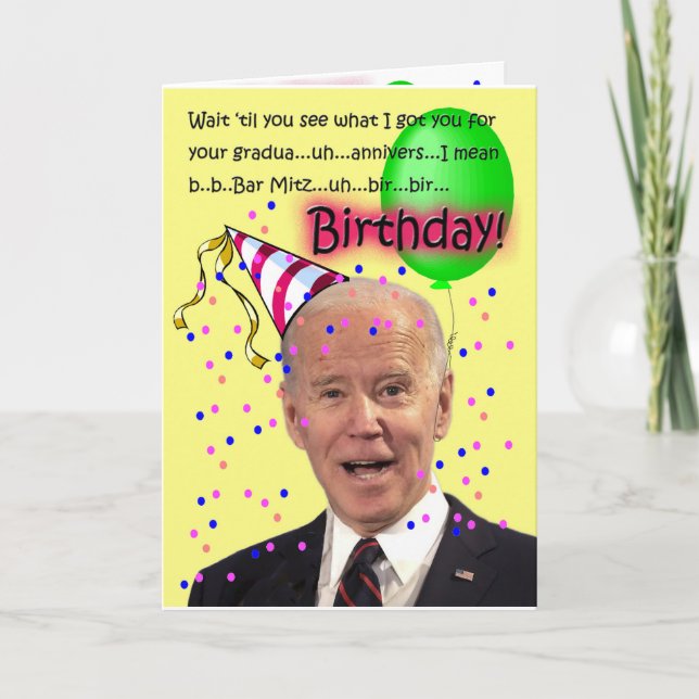 Carte d'anniversaire de Biden (Devant)