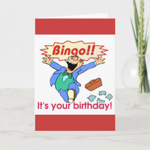 Carte d'anniversaire de bingo-test