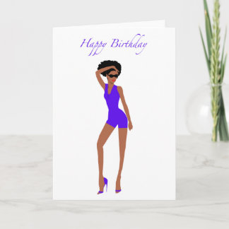 Carte d'anniversaire de Black Woman