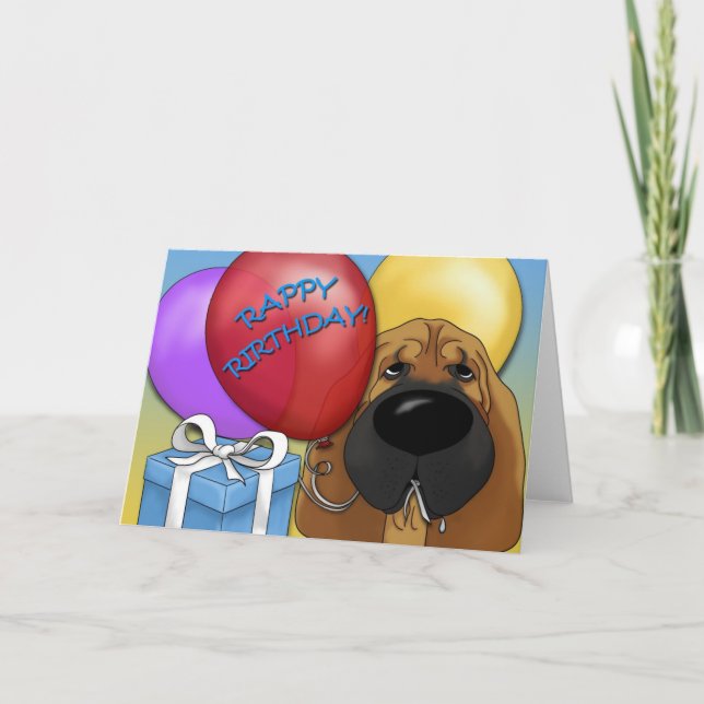 Carte d'anniversaire de Bloodhound (Devant)