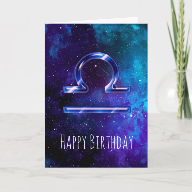 Carte d'anniversaire de Blue Space Libra (Devant)
