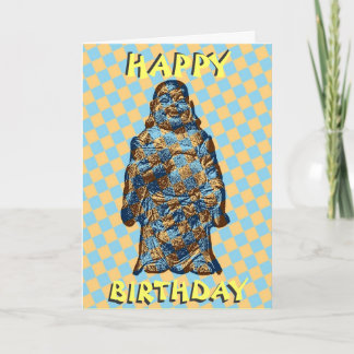 Carte d'anniversaire de Bouddha de rire psychédéli