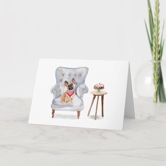Carte d'anniversaire de Bulldog (Devant)