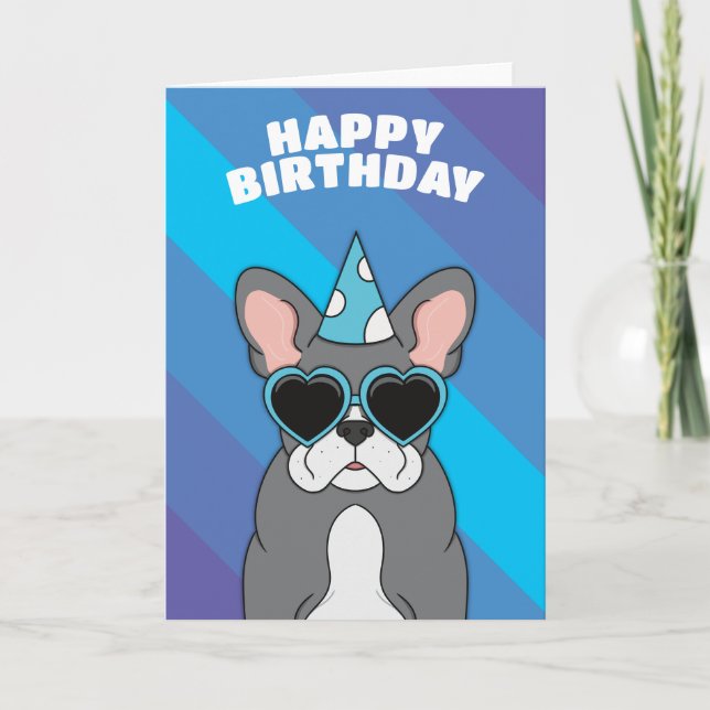 Carte d'anniversaire de Bulldog (Devant)