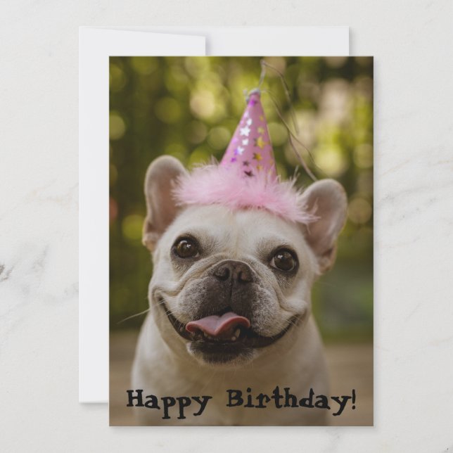 Carte d'anniversaire de Bulldog (Devant)