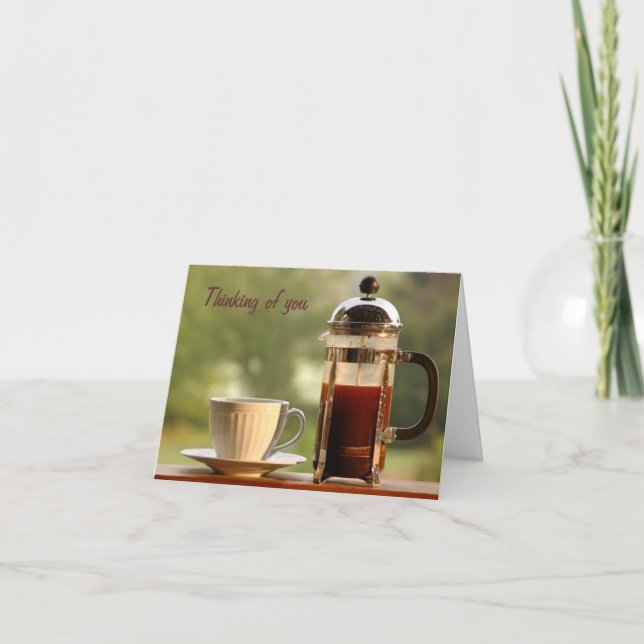 Carte d'anniversaire de café de la presse français (Devant)