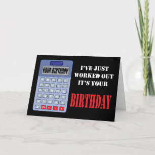 Carte d'anniversaire de calculatrice