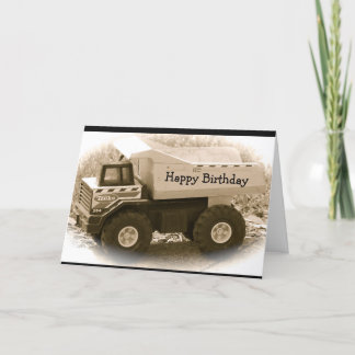 Carte d'anniversaire de camion de Tonka